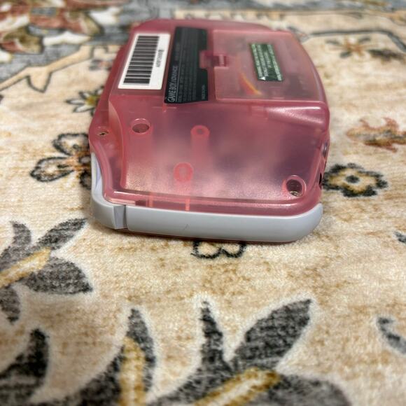 Nintendo Game Boy Advance Console - Clear Fuchsia Pink W/ Case & 4 Games - Picture 11 of 16